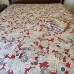 Ralph Lauren Remy Floral Red Navy King Comforter & 2 Shams 100% Cotton. Fixed Price $164.40.