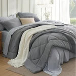 Bedsure Queen Comforter Set - 7 Pieces Reversible Grey Bedding Gentlesoft. Fixed Price $55.16.