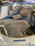 Vintage Seersucker Full Comforter 4 Pc Set Park Smith Landscapes Colorful. Fixed Price $70.00.