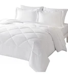 Enviohome 7 Piece Comforter Set With Sheets & Pillowcases, Queen, White, New. Fixed Price $54.95.