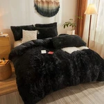 Faux Fur Black Comforter Set Queen Down Alternative 3PCS 1 .... Fixed Price $64.59.