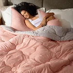 Vixie Reversible Comforter Set - Trendy Vibrant Color With Geometric Quilted Cov. Fixed Price $52.99.