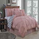 Avondale Manor Geneva Home Fashion Ella 6PC Solid Pinch Pleat Reversible. Fixed Price $72.74.