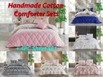 Cotton Blend Comforter Set + Sheet 9 Pc - Handmade, Full, Queen, King. Fixed Price $99.99.