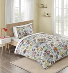 Mi Zone Duvet 3 Pc Set Multi Color Floral & Medallions Print Twin Blue Red Green. Fixed Price $68.99.