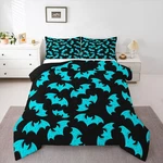 Erosebridal Cyan-blue Bat Comforter Set Full Size Gothic Halloween Duvet. Fixed Price $74.94.
