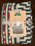 Jungalow Justina Blakeney King 3PC Hypnotic Greek Key Quilt Set Cream Black Nwt. Fixed Price $149.99.