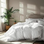 Serta Goose Feather Down Fiber Cotton Comforter King 100% Light Warmth. Fixed Price $79.99.