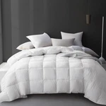 Luxury White Goose Feather Down Fiber Comforter King Size, 100% Cotton All Seaso. Fixed Price $143.99.
