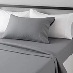 Amazon Basics Ultra-soft 3-PIECE Twin Bed Sheet Set, Dark Gray, Deep Pockets. Fixed Price $34.85.