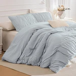 Lady Ann Queen Comforter Light Blue Ruched Bedding Sets. Fixed Price $61.19.