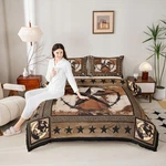 Manfei Western Texas Star Kids Comforter Set Full Sizecow Fur Wooden Plank. Fixed Price $41.12.