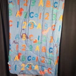 Ms Rachel Reversible Twin Comforter Abc 123 Dinosaur Blue Kids Bedding 64X86. Fixed Price $29.99.
