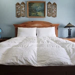 Home Classics Queen Down Filled Comforter White Baffle Box Plush Loft Hotel. Fixed Price $89.95.