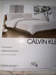 Calvin Klein Queen Comforter + 2 Shams White Wide Geometric Stripe New. Fixed Price $59.99.