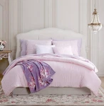 Shabby Chic King 3-PIECE Comforter Set Pink Cotton With Matching Shams. Fixed Price $225.00.