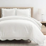 Lush Decor Coastal Chic Scalloped Edge Comforter Set, 3 Piece Full/queen,.... Fixed Price $214.25.