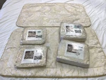 Jcp Penney Ivory & Gold 4 Curtain Panels 2 Bloussen Valances King Shams New!. Fixed Price $139.00.