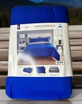 Mainstays King Comforter Set 7 Piece Really Royal Blue Gray Reversible Polyester. Fixed Price $75.99.