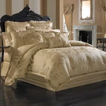 Five Queens Court Nottingham Comforter Set With Shams, Gold Sz Cal-king New. Fixed Price $360.00.