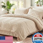 Anluoer Queen Set, Beige Tufted Bed In Bag 7 Pieces With. Fixed Price $80.56.