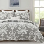 Luxury King Quilt Set Soft Cotton Hypoallergenic Scalloped Design Home Decor New. Fixed Price $159.98.