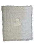 Glenna Jean Vintage Comforter Baby Crib Blanket Set Ducks Ruffle Lace Bow Blue. Fixed Price $19.00.