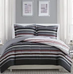 Pem America, Hillcrest 3-PC. Reversible Stripes Comforter Mini Set (choose Size). Fixed Price $52.00.