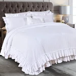 Masaca White Ruffled Shabby Comforter Set King,boho Chic Farmhouse Bedding Do.... Fixed Price $96.52.