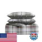Eddie Bauer - Queen Comforter Set Reversible Cotton Bedding Matching Shams. Fixed Price $134.48.
