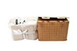 Madison Park Beige Queen Comforter Striped Quilted Contemporary Bedding. Fixed Price $87.99.