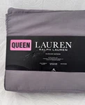 4 Pc Ralph Lauren Dunham 300 Tc Charcoal Gray Queen Sheet Set Nip. Fixed Price $123.25.