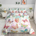 Rainbow Butterflies Comforter Set,twin Girls,gradient Pink .... Fixed Price $73.56.