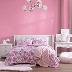 Twin Floral Vineyard Polyester Quilt Set Pink - Betseyville: Microfiber,. Fixed Price $19.99.