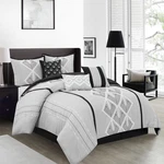 Grand Avenue Black/grey Geometric Queen Bed Comforter Set 7 Piece Terry. Fixed Price $181.02.