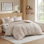 510 Design King Logan Woven Striped Duvet Cover Set Ivory. Fixed Price $22.99.