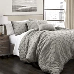 Ravello Pintuck King Comforter Set Luxury Bedding 5 Piece Gray Home Decor. Fixed Price $142.89.