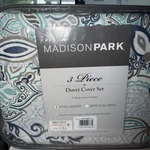 Madison Part Isla Reversible 3- Pc Duvet Cover Set, Full/queen, Blue. Fixed Price $44.88.