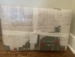 Pottery Barn Arden Christmas Tree Handcrafted Quilt Bedding Full Queen Green Red. Fixed Price $275.00.