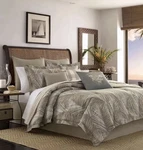 Raffia Palms 4-PIECE Brown Botanical Cotton King Comforter Set Free Shipping. Fixed Price $165.00.
