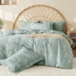 Muxhomo Bed In Bag QUEEN(88"X 88"), 01 - Sage Green Leaves. Fixed Price $59.46.