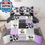 Erosebridal Kawaii Highland Cow 7 Pcs Comforter Set Full Size,cute Cattle Print. Fixed Price $34.80.