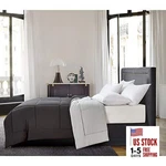 Comforter Breathable Microfiber Duvet Insert, Summer Full/queen Black/platinum. Fixed Price $45.04.