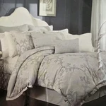 New Charisma Gray Scroll 3 Piece Queen Comforter Set. Fixed Price $249.95.
