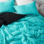 Byourbed Aqua/black Oversized Reversible Comforter, Twin. Fixed Price $81.99.