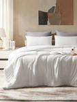 Jersey Knit King Comforter Set, Soft Smooth Bed With 88*88, Pure White. Fixed Price $64.17.