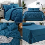 Bedsure Size Comforter Set - Bedding 7 Pieces, King, Teal. Fixed Price $88.18.