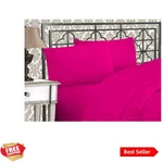 Luxurious 1500 Thread Count Microfiber Queen Bed Sheet Set - Hot Pink Elegance. Fixed Price $38.95.