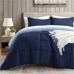 Satisomnia Queen Set, Navy Blue Bedding Size, 3 Piece. Fixed Price $45.51.