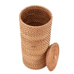 Better Homes Garden Floor Standing Rattan Bathroom Toilet Paper Reserve With Lid. Fixed Price $29.93.